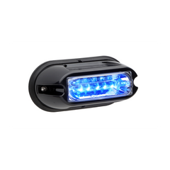 WING / GRILLE BLUE FLASH CLEAR LENS LED